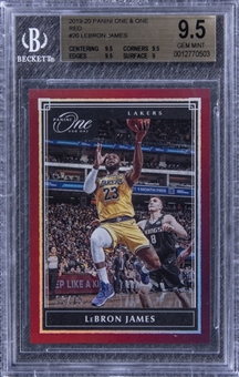 2019-20 Panini One and One Red #20 LeBron James (#13/15) - BGS GEM MINT 9.5